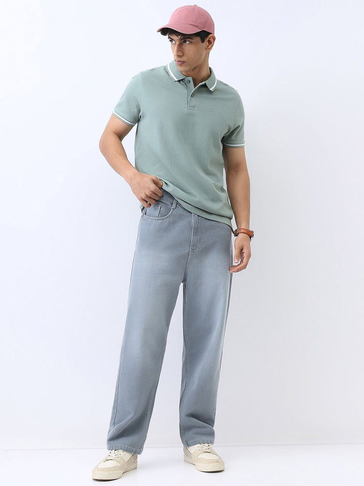 Urbano Fashion Men Solid Regular Fit Half Sleeve Cotton Polo T-Shirt