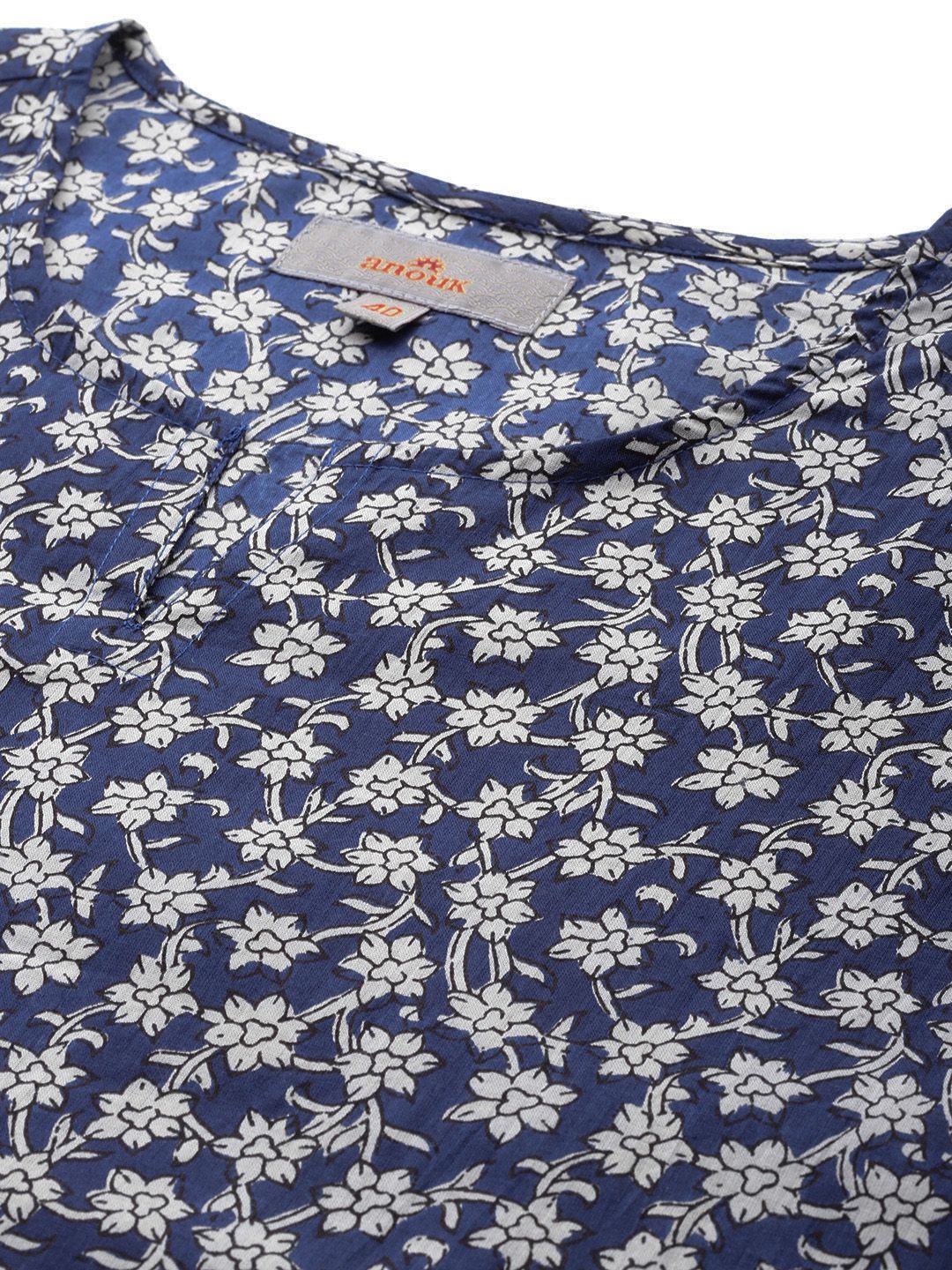 Anouk Men Floral Printed Pure Cotton Kurta