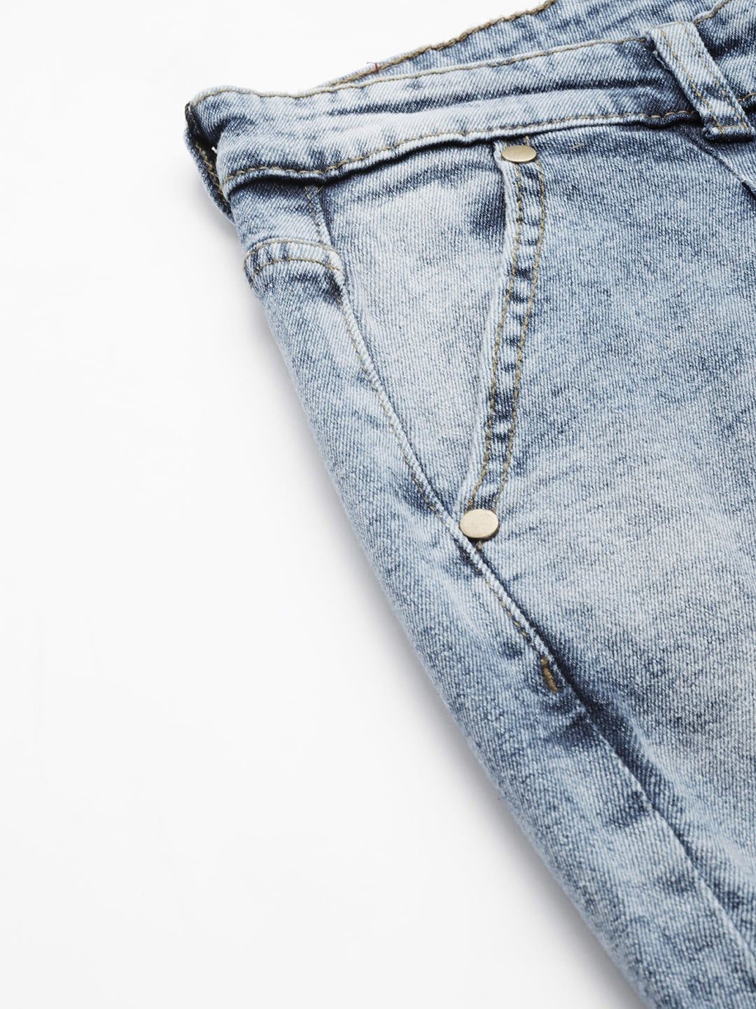 DressBerry Women Blue Heavy Fade Mom Fit Jeans