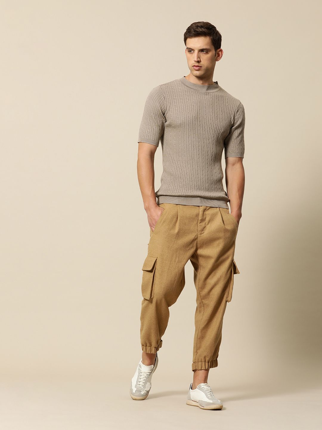 Mr Bowerbird Tailored Fit Cable Knit Pullover