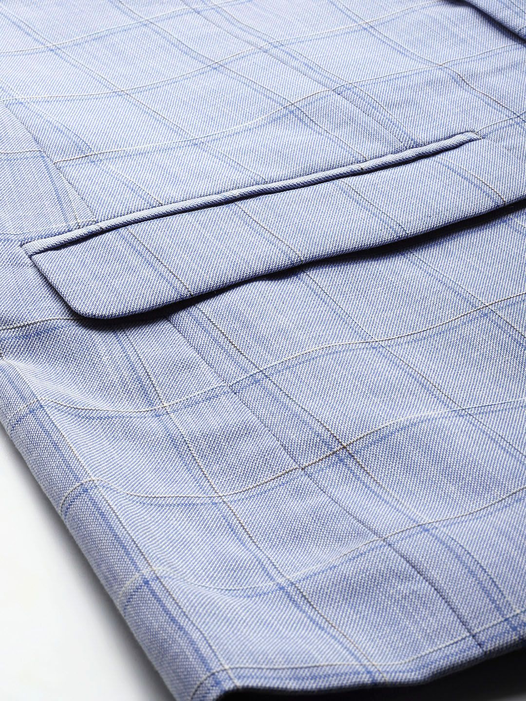 Park Avenue Super Slim Fit Checked Notched Lapel Single-Breasted Formal 2 Piece Suits