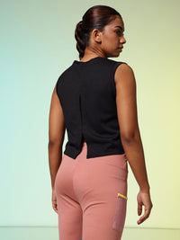 HRX by Hrithik Roshan Brand Logo Printed Cut-Out Back Rapid-Dry Running T-shirt