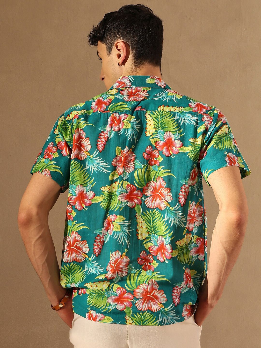 DENNISON Floral Printed Lightweight Oversized Shirt