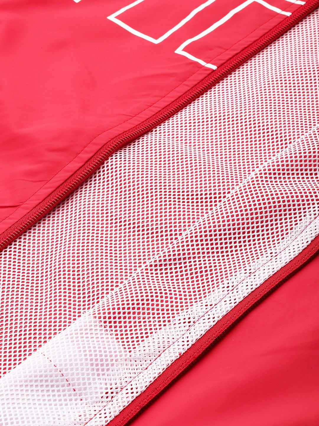 HRX by Hrithik Roshan Cherry Red Printed Rapid-Dry Training Tailored Jacket