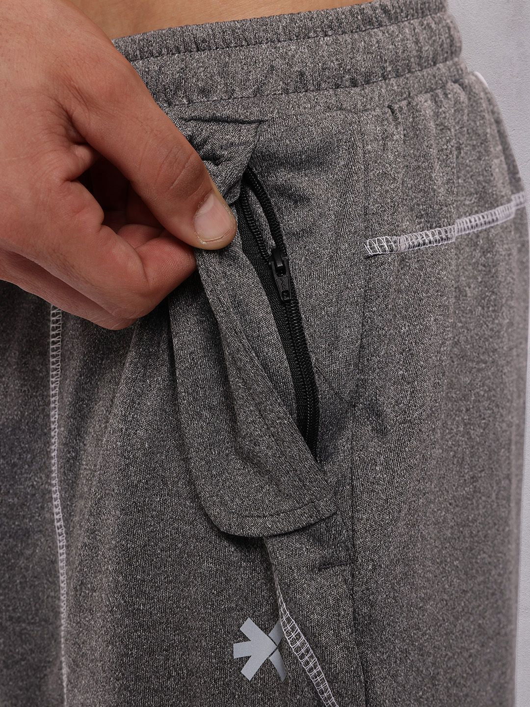 HRX by Hrithik Roshan Men Contrast Stitch Rapid-Dry Toggle Hem Training Track Pants