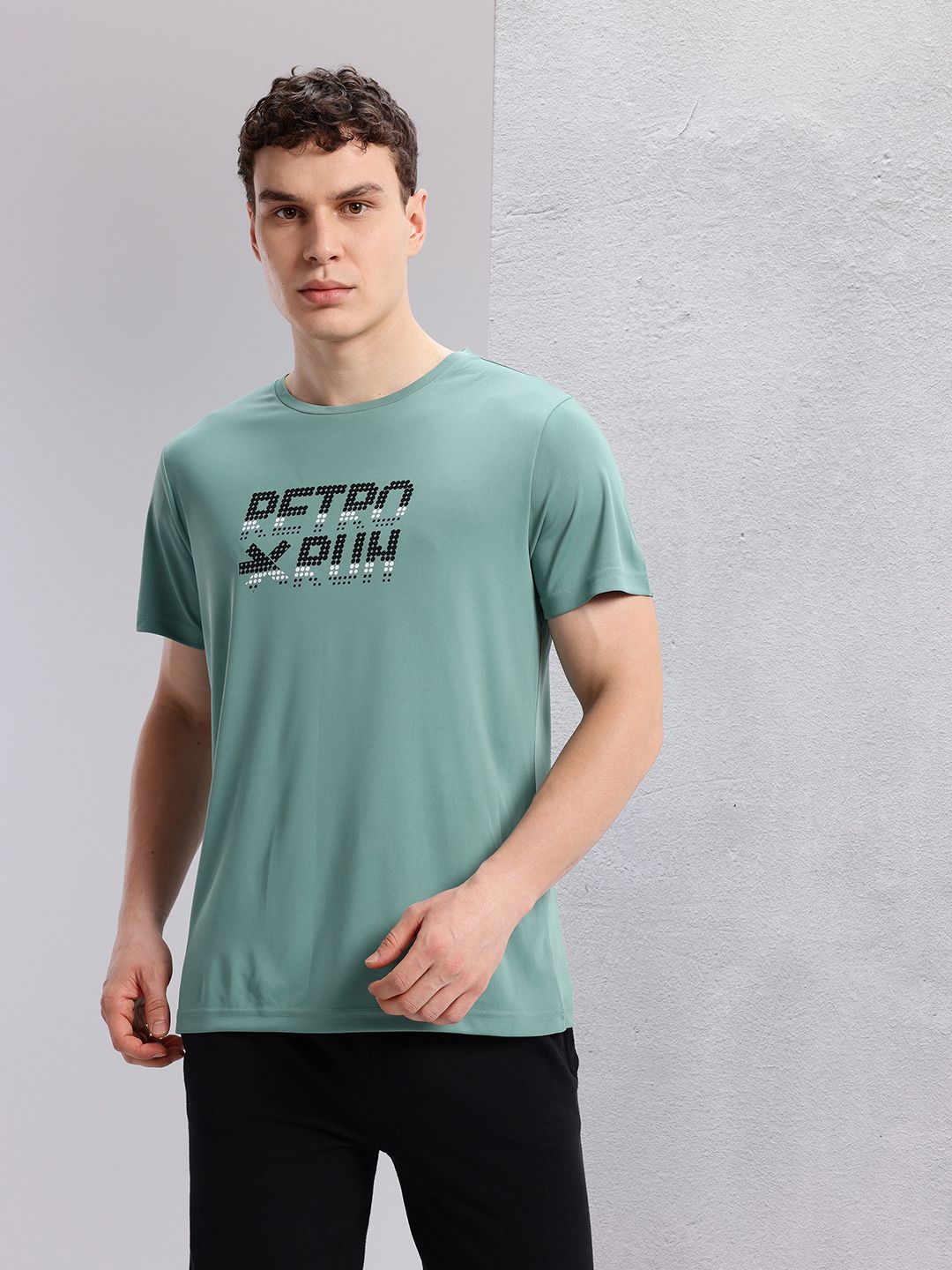 HRX by Hrithik Roshan Typography Printed Detail Regular Fit Rapid-Dry Running T-shirt