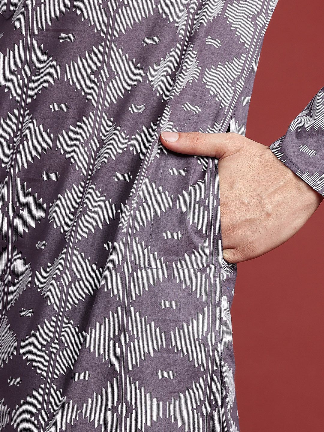 Anouk Printed Regular Pure Cotton Kurta with Trousers