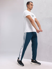 HRX by Hrithik Roshan Men Mid-Rise Striped Training Track Pants with Side Slits
