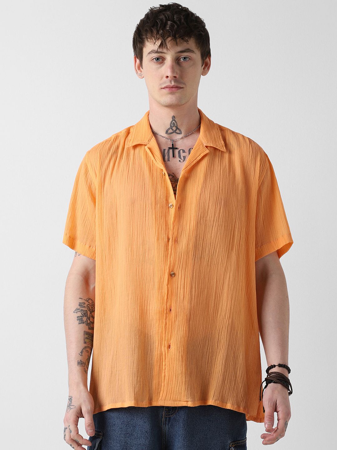 VASTRADO Men Classic Opaque Pure Cotton Casual Shirt