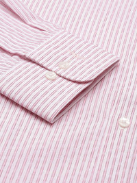 Park Avenue Pure Cotton Self Striped Slim Fit Formal Shirt