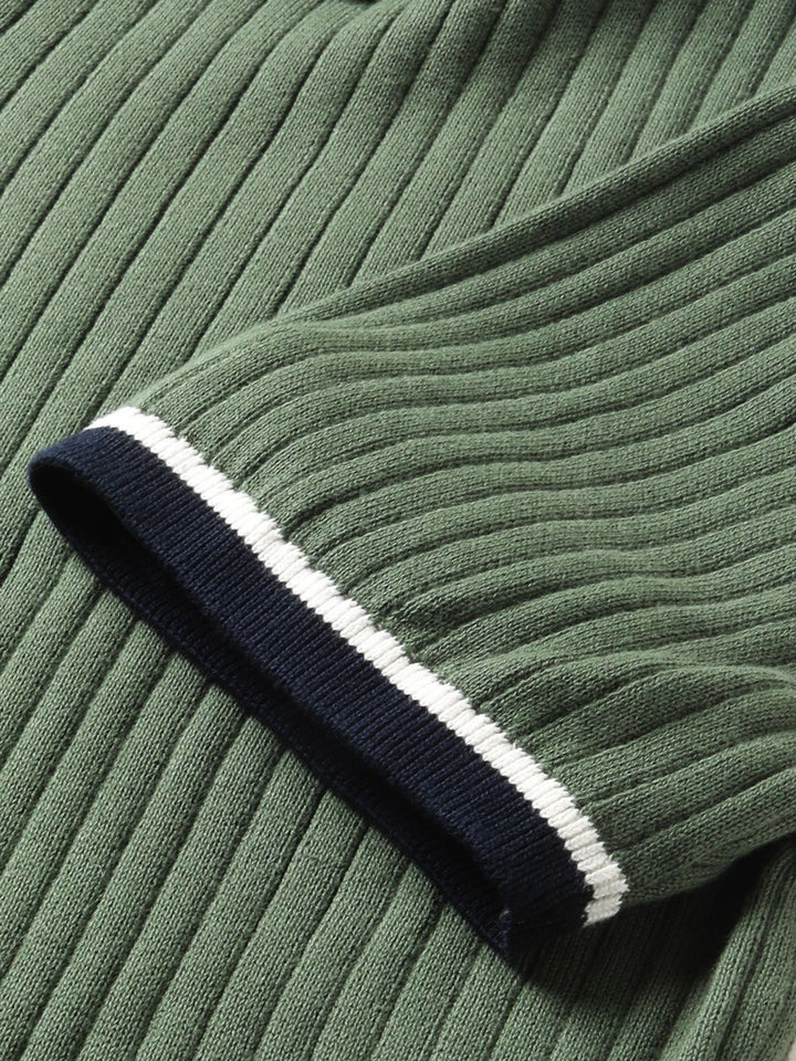 THE BEAR HOUSE Men Striped Regular Fit Polo T-Shirt