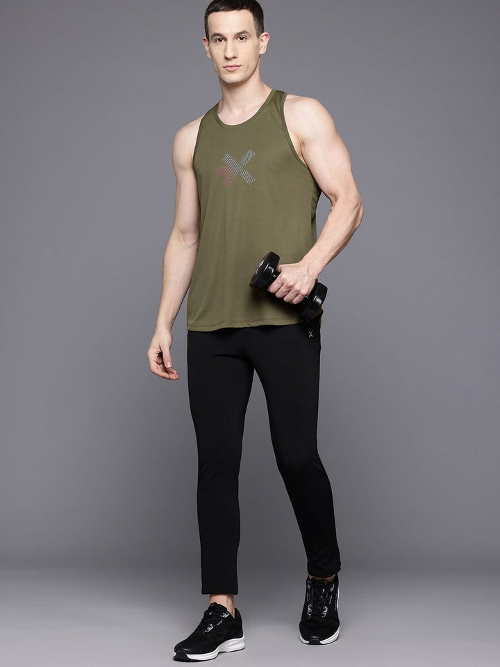 HRX by Hrithik Roshan Brand Logo Print Racerback Training T-shirt
