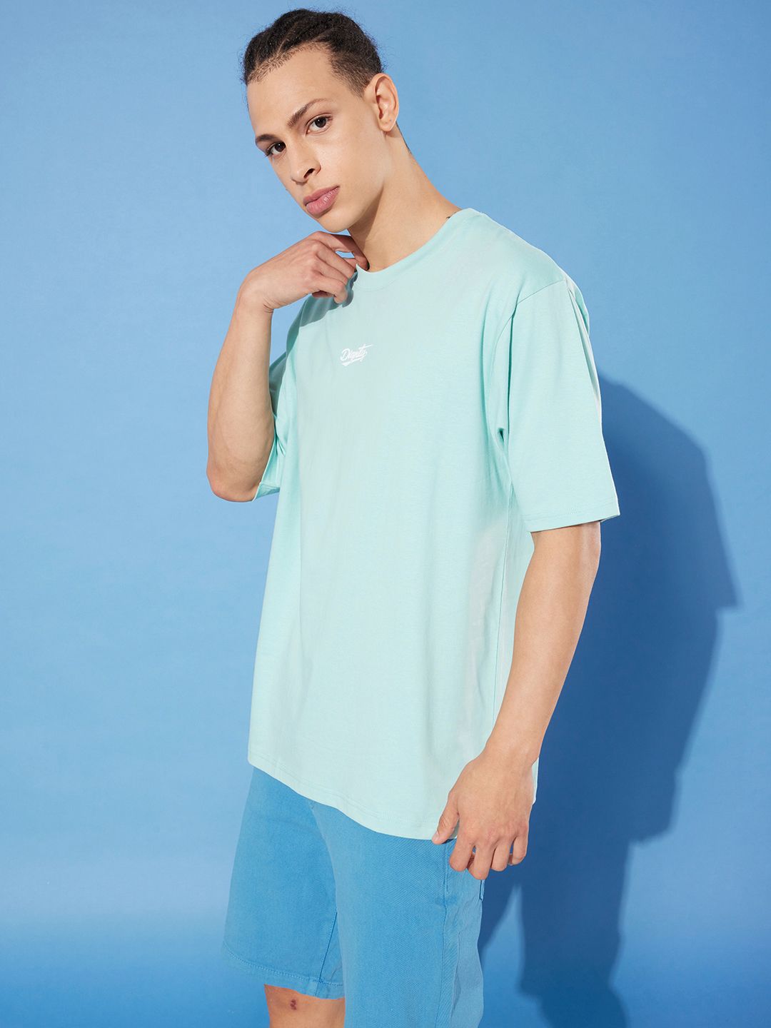 Difference of Opinion Men Pure Cotton Printed Oversized T-shirt