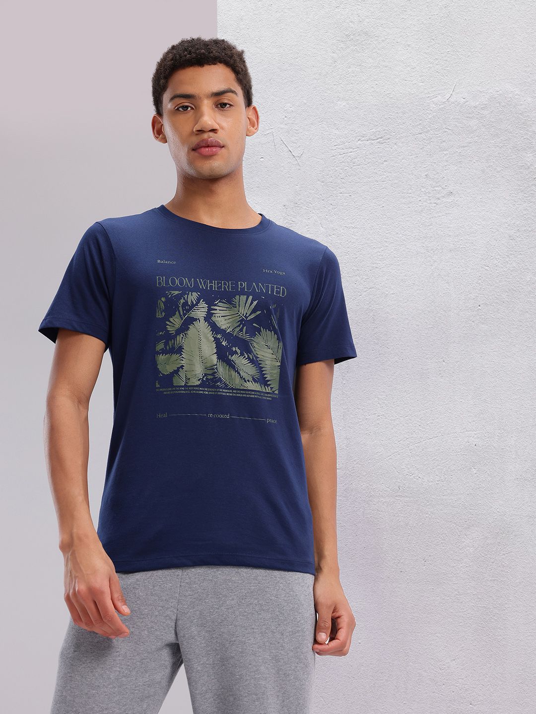 HRX by Hrithik Roshan Conversational Print Round-Neck Lifestyle T-shirt