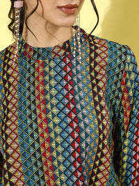 DressBerry Women Multi-Coloured Geometric Top