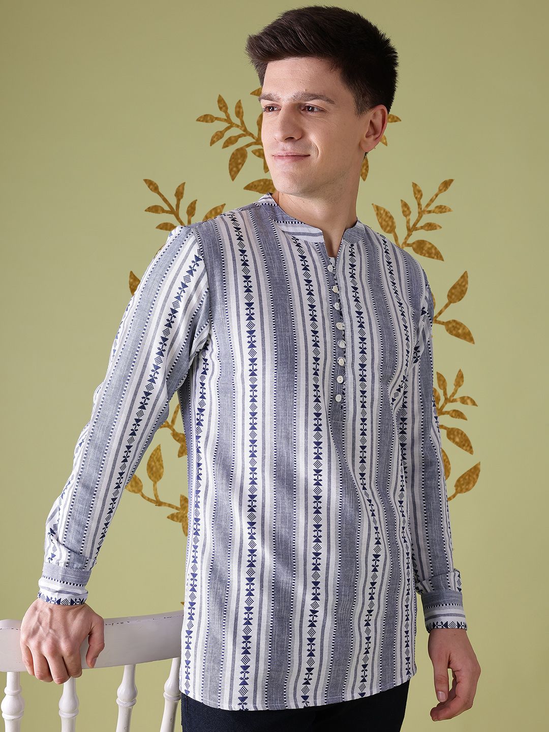 Anouk Woven Design Geometric Kurta
