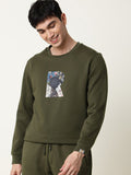 RARE RABBIT Men Astor Graphic Printed Sweatshirt