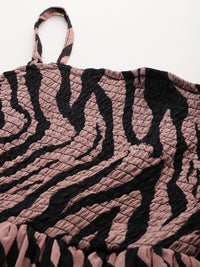 DressBerry Animal Print A-Line Midi Dress