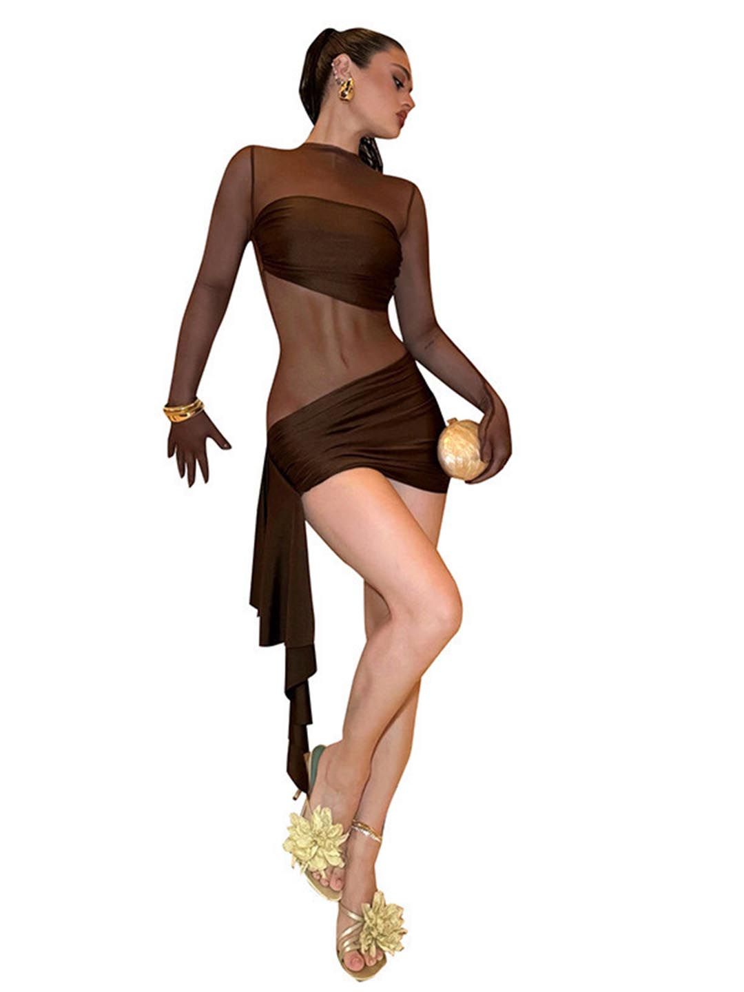 DressBerry Women Round Neck Bodycon Mini Dress