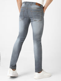 Urbano Fashion Men Grey Slim Fit Light Fade Stretchable Jeans
