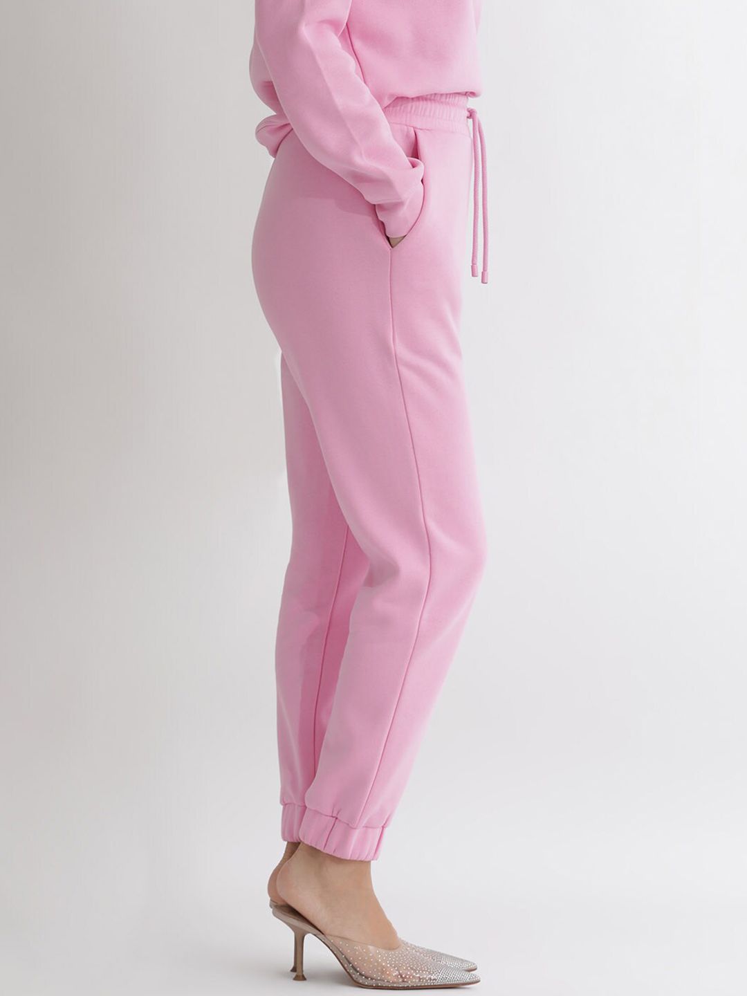 RAREISM Women Slim-Fit Mid-Rise Cotton Joggers