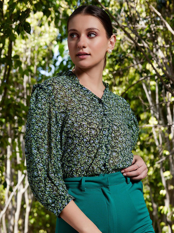 STREET 9 Comfort Fit Floral Printed Casual Shirt