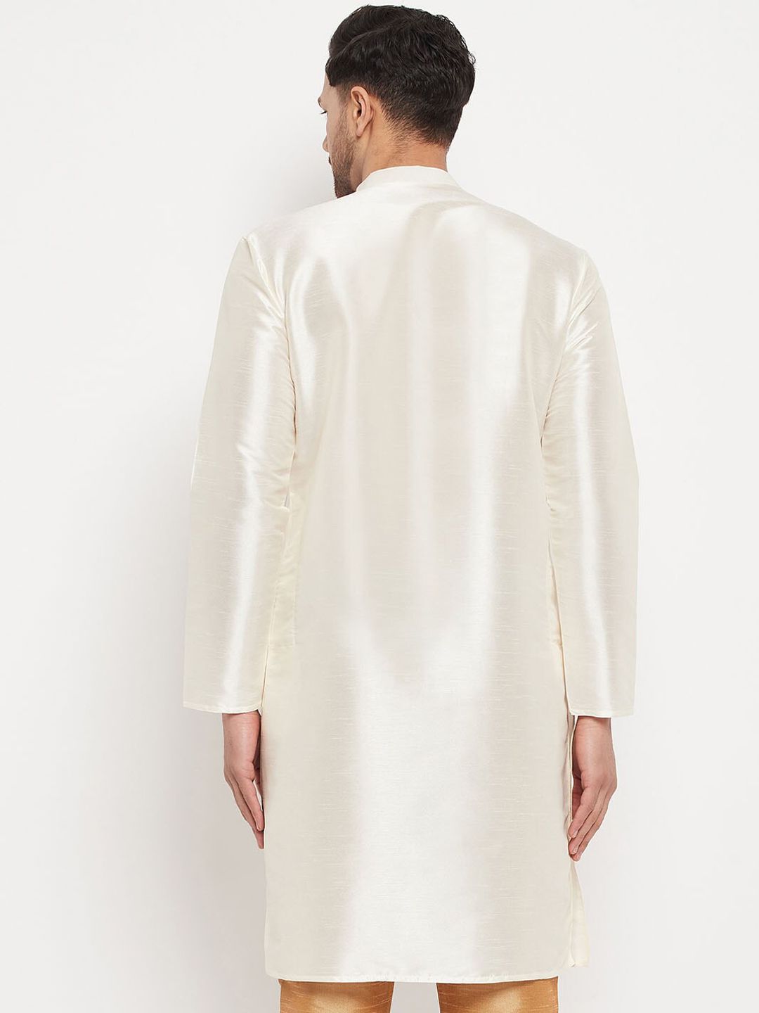 VASTRAMAY Mandarin Collar Straight Kurta