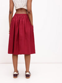 DressBerry Women Bright Charming A-Line Midi Skirt