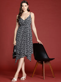 all about you Floral Print Asymmetric Wrap Dress