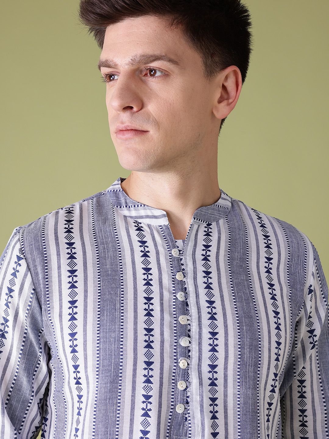 Anouk Woven Design Geometric Kurta