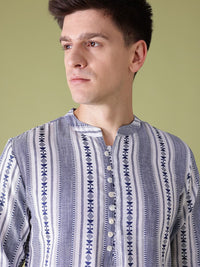 Anouk Woven Design Geometric Kurta