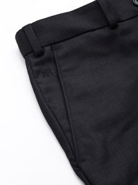 Raymond Men Mid-Rise Slim Fit Checked Formal Trousers