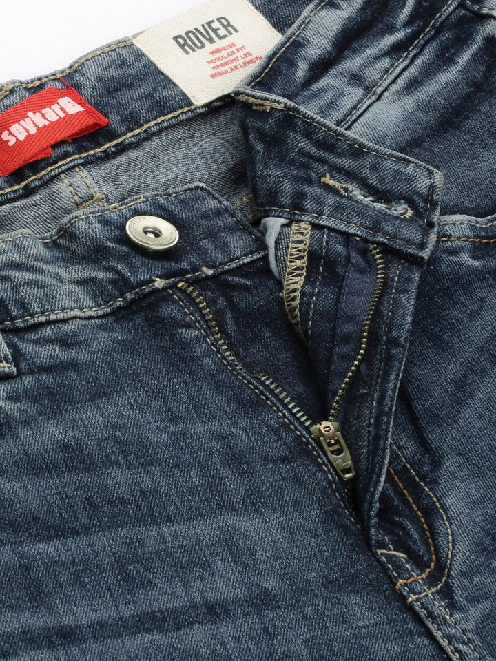 SPYKAR Men Low-Rise Mildly Distressed Heavy Fade Stretchable Jeans