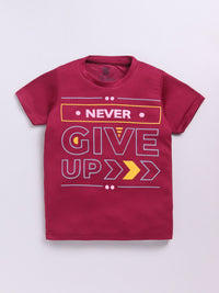 HRX by Hrithik Roshan Boys Typography Printed Rapid-Dry T-shirt