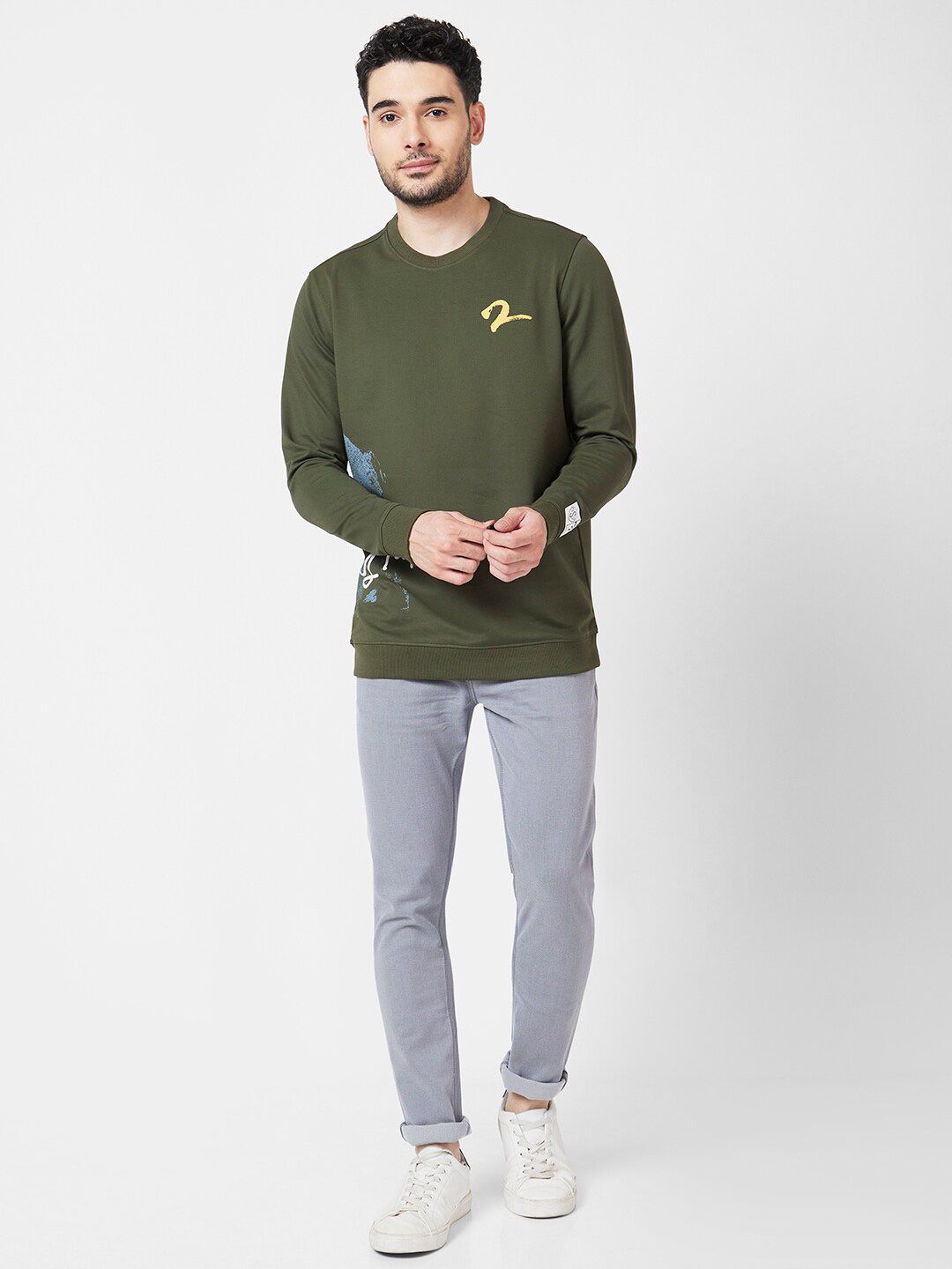 SPYKAR Round Neck Sweatshirt