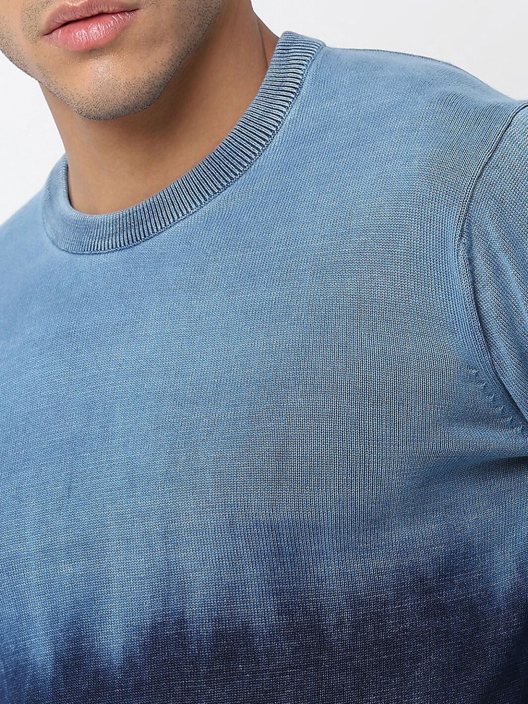 SPYKAR Tie & Dye Cotton Pullover Sweater