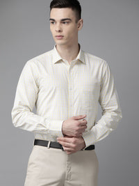 Park Avenue Men Pure Cotton Slim Fit Tartan Checked Formal Shirt