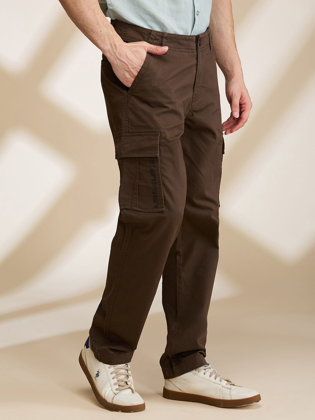 Being Human Men Relaxed Fit Cargos Trousers