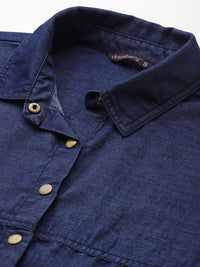 DressBerry Longline Chambray Casual Shirt