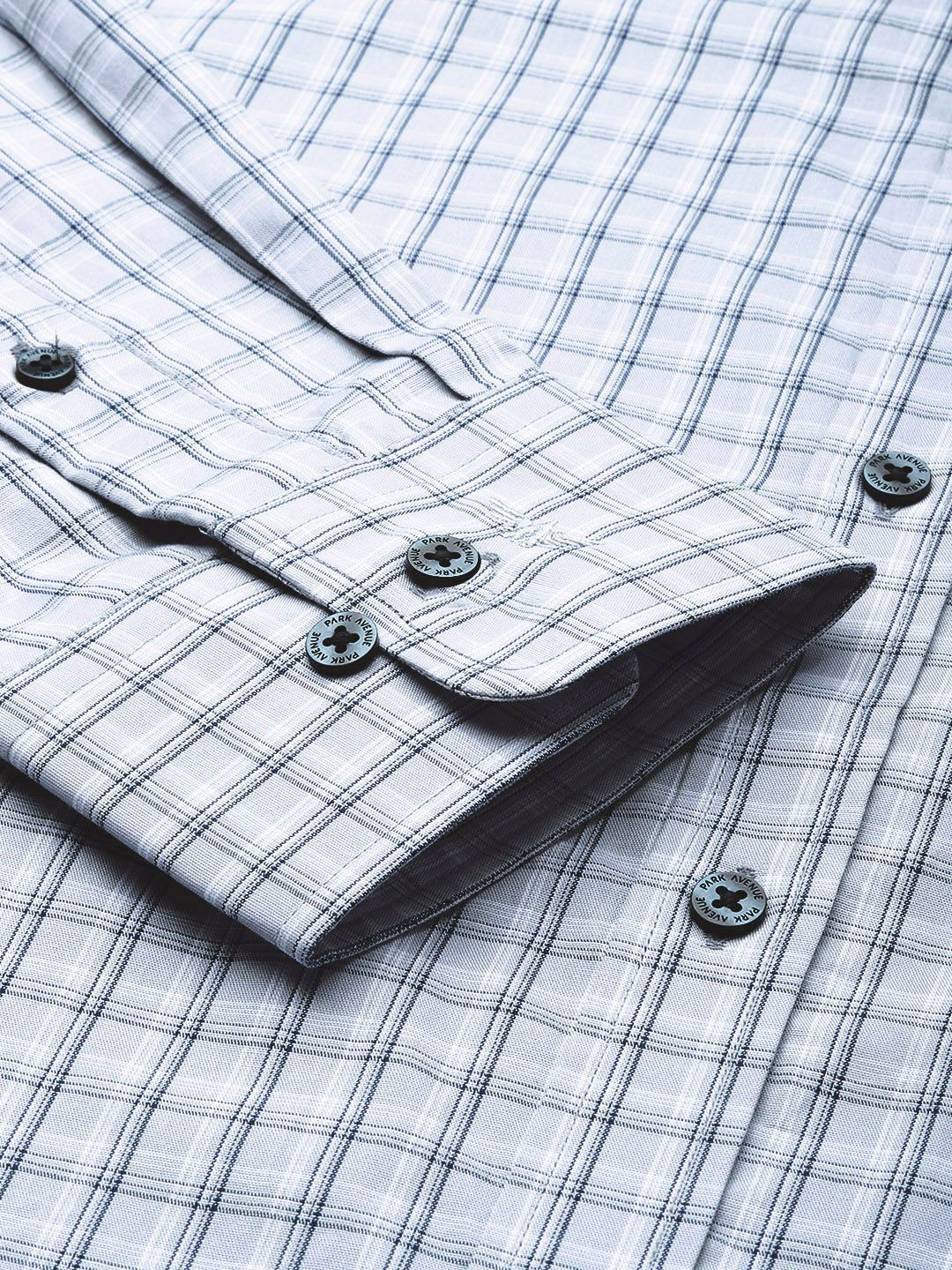 Park Avenue Slim Fit Pure Cotton Checked Formal Shirt