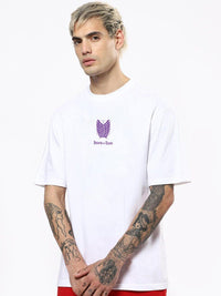 Bewakoof Pure Cotton Printed Extended Sleeves Oversized T-shirt