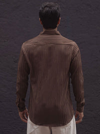 Powerlook India Slim Striped Spread Collar Shirt