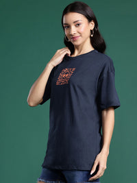 DressBerry Printed Pure Cotton Oversized T-shirt