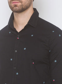 SPYKAR Men Black Printed Casual Shirt