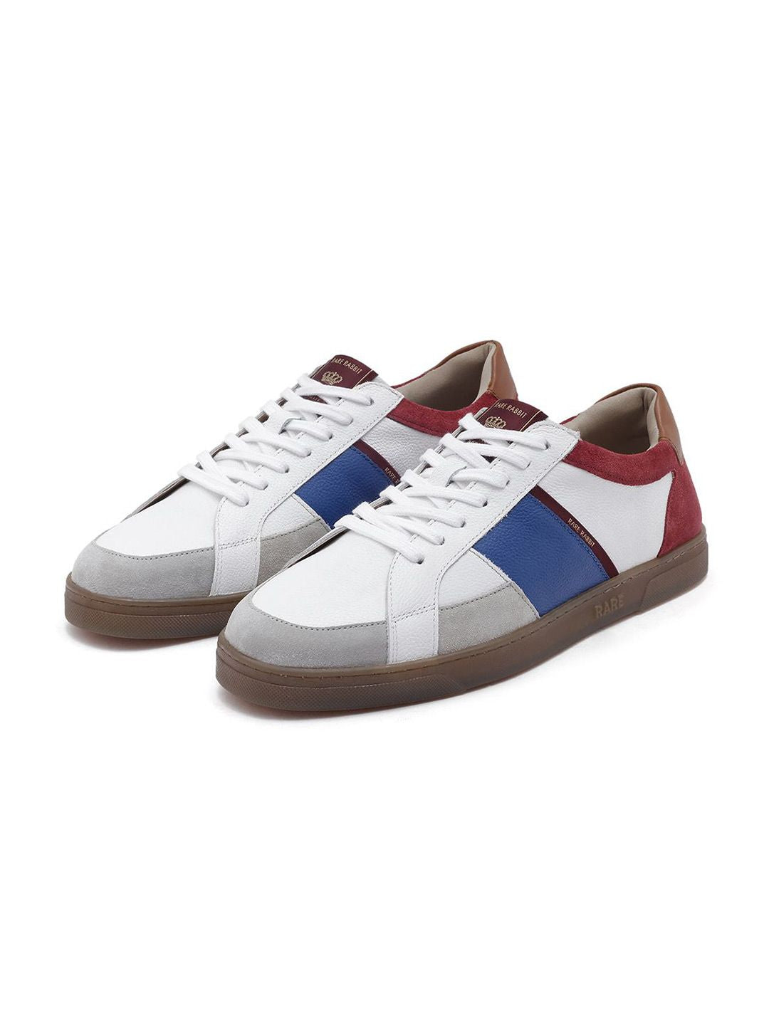 RARE RABBIT Men Colourblocked Leather Sneakers