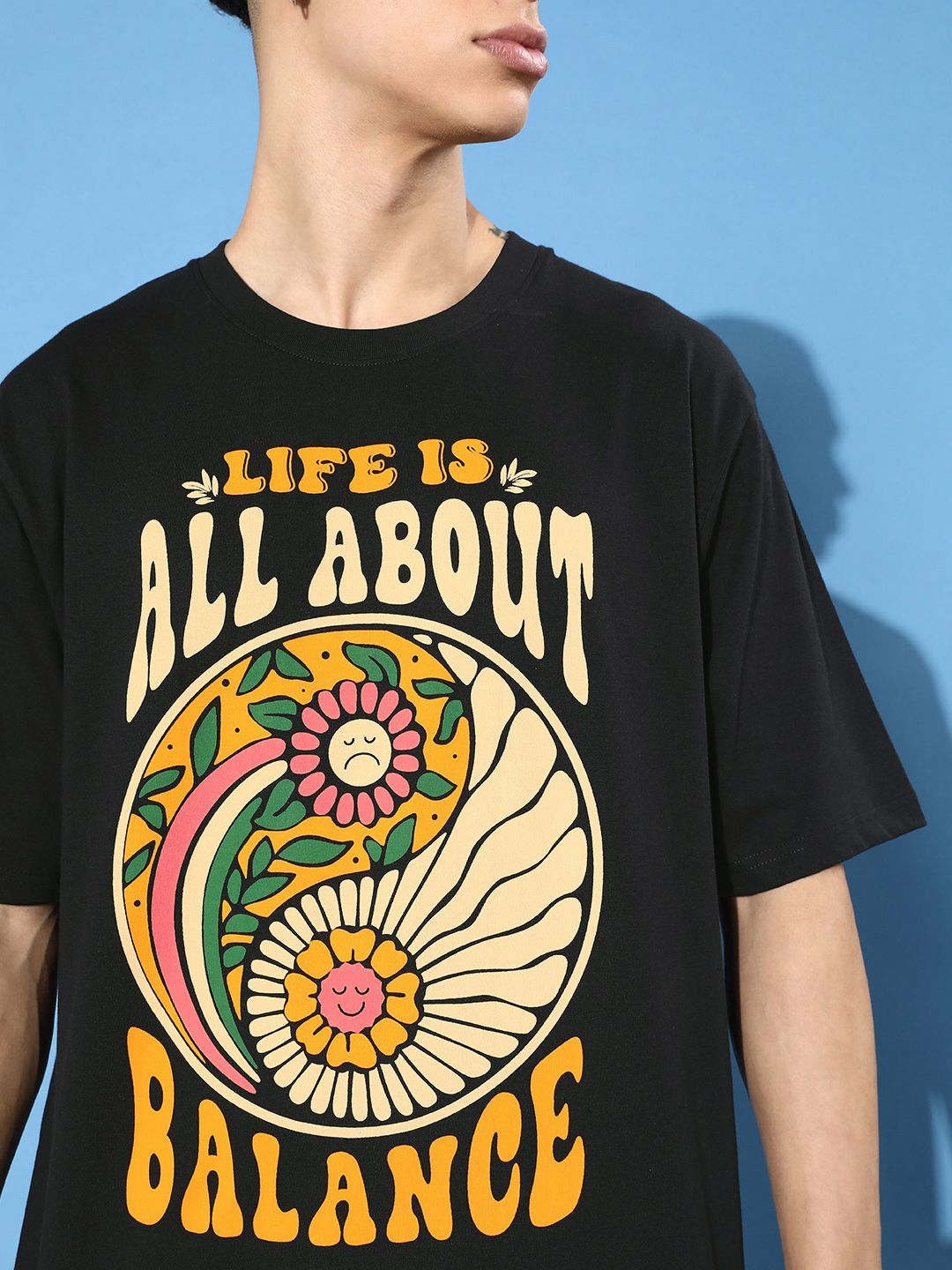 DILLINGER Printed Pure Cotton Oversized T-shirt