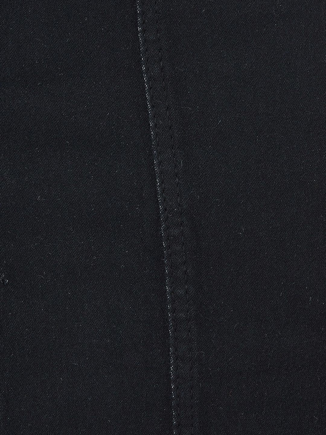 Miss Chase Black Denim Mini Straight Skirt