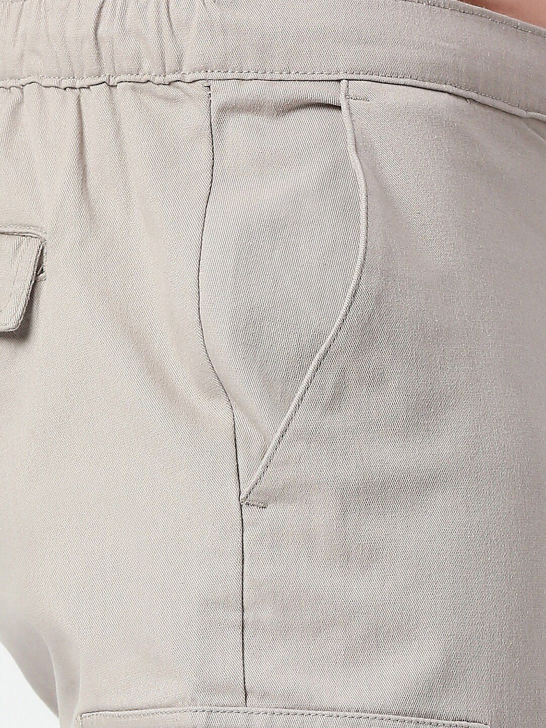 Thomas Scott Men Comfort Mid-Rise Easy Wash Cargo Trousers