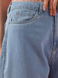 DressBerry Women Slouchy Fit High-Rise Light Fade Stretchable Jeans