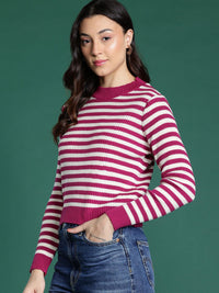 DressBerry Acrylic Striped Pullover